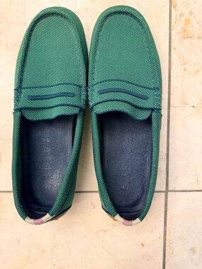 Rothy's Green Canvas Loafers